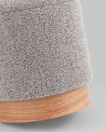 Пуф с ящиком Холли XS букле серый_5