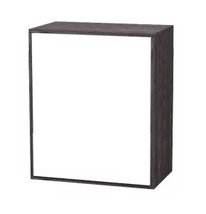 Тумба Куб К07 Белый софт Черный ясень_0