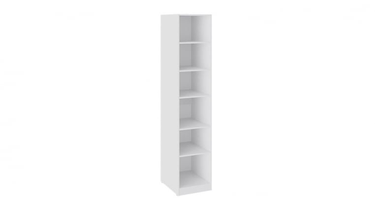 Шкаф для белья с зеркальной дверью Глосс СМ-319.07.112 Белый глянец_1