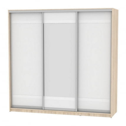 Шкаф-купе B-230х235х60-2(ДСС-Белый-D9D10D9)_0