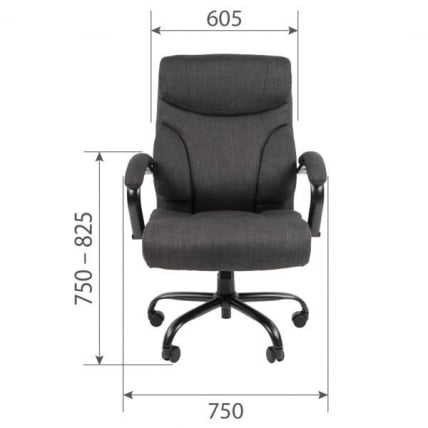 Кресло руководителя CHAIRMAN CH401 Темно-серая_3