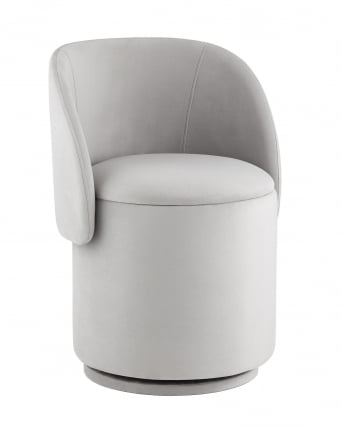 Пуф-трансформер Таунсвилл вращающийся с ящиком велюр светло-серый_0