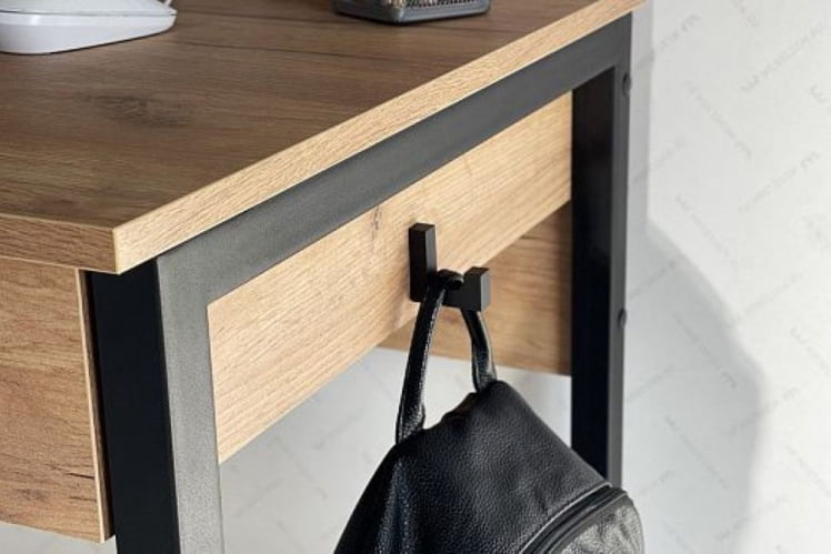 Стол Юниор SMU-01 дуб крафт золотой/черный муар_6