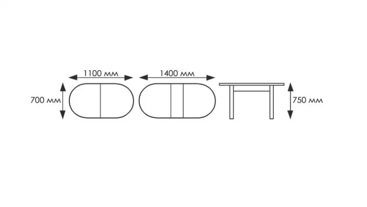 Стол обеденный Универсальный 32мм ХРОМ мет.напр. 3 кат. 1006 круги ЛДСП венге_3