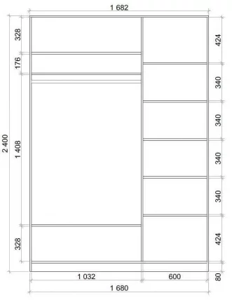 Шкаф-купе Хит-24-17-77 Орхидея Ясень шимо светлый_2