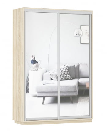 Шкаф-купе двухдверный Экспресс Дуо Экспенс 1400х2400h Дуб сонома_0