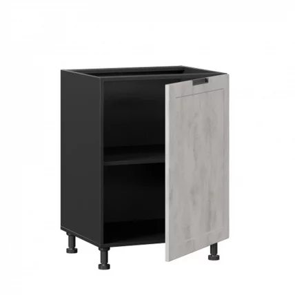 Тумба кухонная 600 Джамис ЛД 296.050.000.047 Черный Белый камень_1