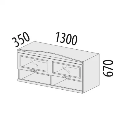 Полка навесная Венеция 32.26 Сосна Астрид Ваниль_1