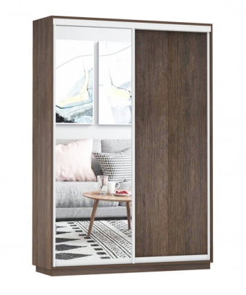 Шкаф-купе двухдверный Экспресс Дуо Медиум 1600х2400h Венге_0