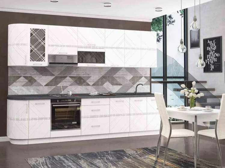 Панель стеновая высокоглянцевая Бьянка СП 19_3