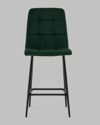 Стул полубарный Одди ПБ велюр темно-зеленый_1