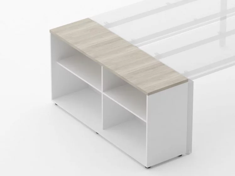 Тумба открытая Deka 9.01.145 Дуб Сантана светлый/Белый_1