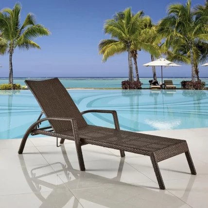 Шезлонг-лежак плетеный A30A-W53 Brown_1