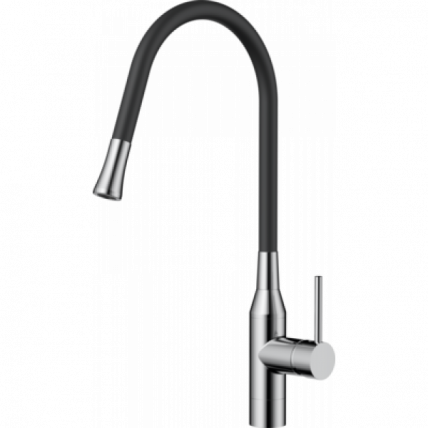 Смеситель Omoikiri Yatomi-Bn-Bl Латунь/Нерж. Сталь/Черный Шланг_0