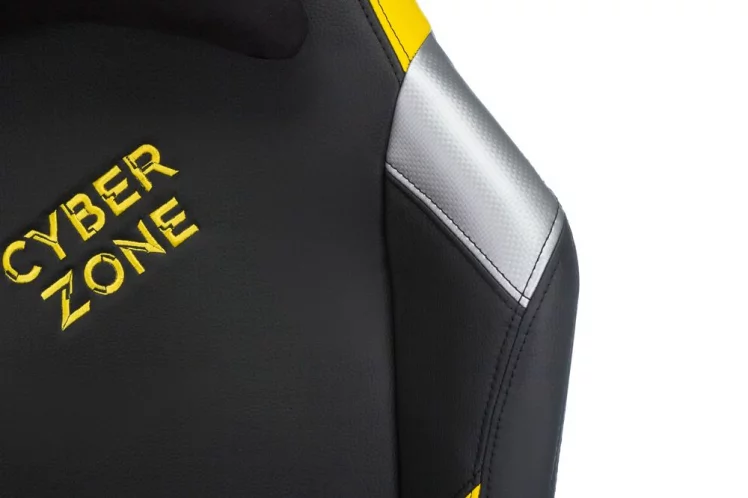 Геймерское кресло Zombie HERO CYBERZONE PRO Черный-желтый_6