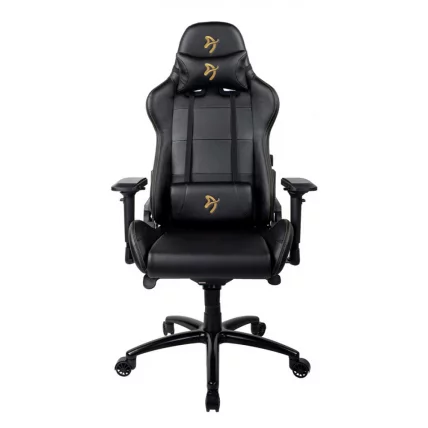 Геймерское кресло Arozzi Verona Signature Black PU Gold Logo_2