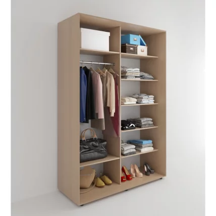 Шкаф-купе 2-х дверный Акцент-Лайт Д3 1200х600 Дуб крафт золотой_1