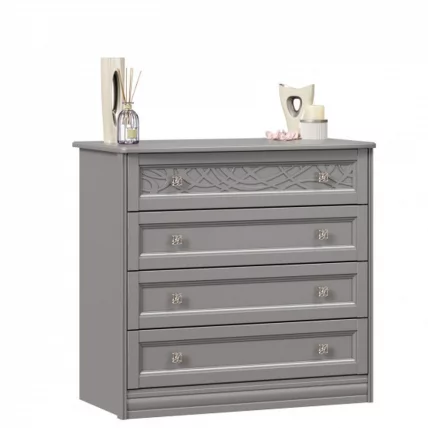 Комод с 4 ящиками Джулия ЛД 695.040.000 Оникс серый_2