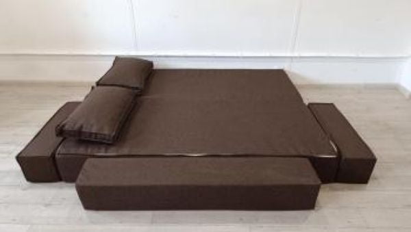 Диван прямой бескаркасный Хит (Berhouse) Цвет фасада: Кофе; Тип: Прямой; Материал фасада: Рогожка_6