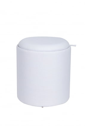 Пуф-столик с ящиком Хюгге S рогожка Белый_1