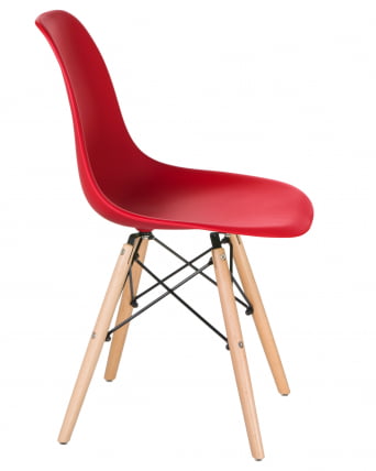 Стул обеденный DOBRIN DSW (ножки светлый бук, цвет красный (R-02)) 4 шт_4