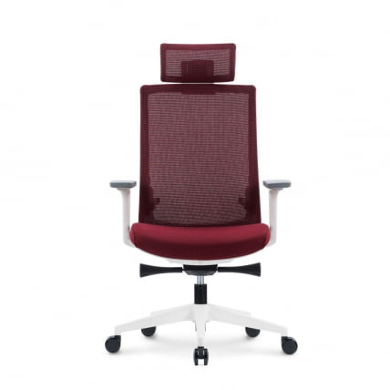 Кресло руководителя RUBY white frame Красный_1