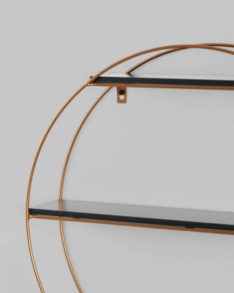 Полка Luna золотая Черный мрамор_3