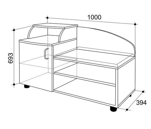Обувница Хит Вишня Оксфорд_1