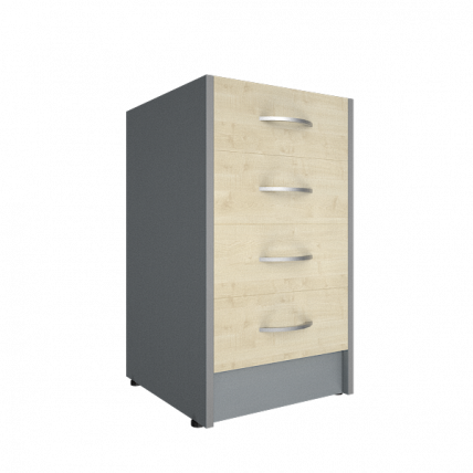 Каркас тумбы А.ТП-4 Riva А.ТП-4К1 Клен/Металлик_0