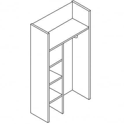 Каркас гардероба В701 Дуб Бофорд_1