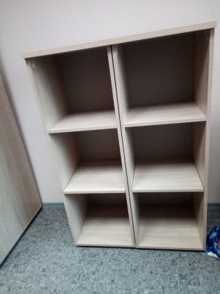 Шкаф средний открытый Twin 16.14.12 Дуб Сантана светлый_1