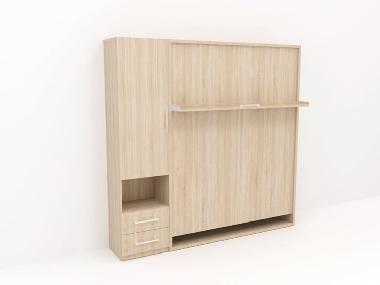 Кровать-трансформер Смарт 1 со шкафом 1600 левый Венге_0