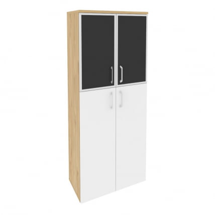 Шкаф высокий широкий ONIX O.ST-1.7R black Тиквуд Светлый/Белый_0