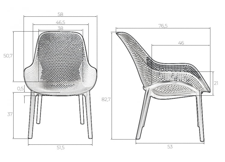 Кресло DOBRIN LONZO (антрацит (GR-12) с УФ-защитой) 4 шт_9