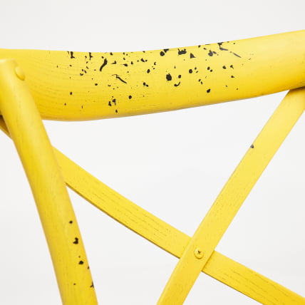 Стул CROSS (mod.CB2001) дерево береза, 49.5*53.5*87, античный желтый_3