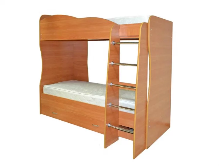 Кровать детская двухъярусная Юниор-2 Дуб молочный_0