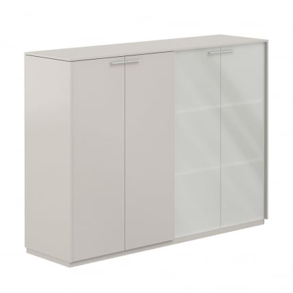 Шкаф средний двойной Atlas NZ-0315+NZ-0335.GS.GS.GLM Серый камень_0