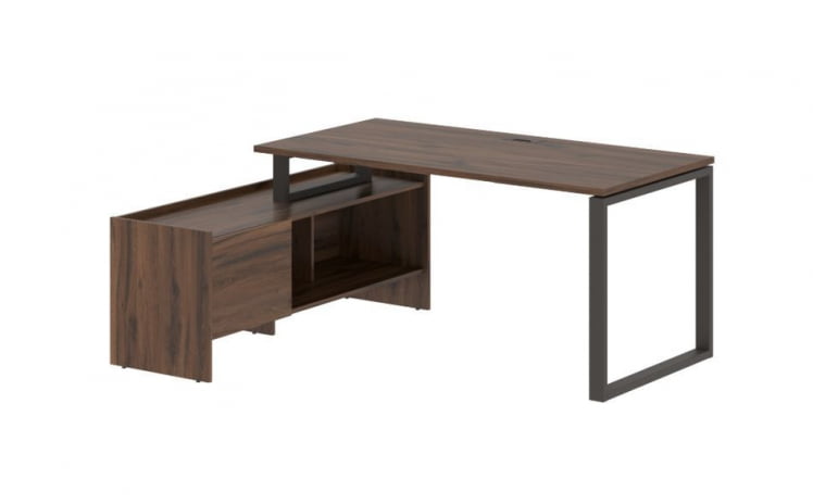 Стол с тумбой EDIS EQCT 17814 Дуб Денвер темный Мокко_0