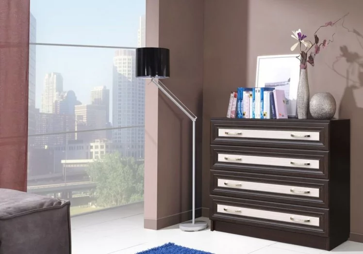 Комод №1 багет ясень шимо темный + ясень шимо светлый_0