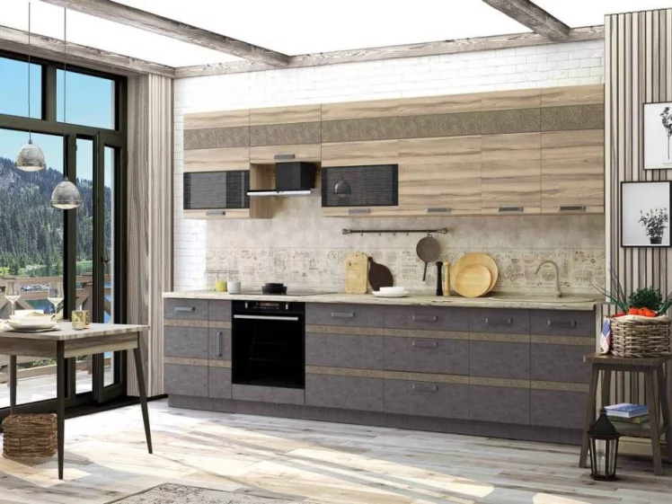 Кухня Бруклин №3 Дуб Кронберг/Лагода/Антрацит_0