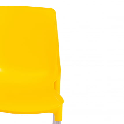 Стул GENIUS (mod 75) металл/пластик, 46x56x84cм, желтый/ножки хром_5