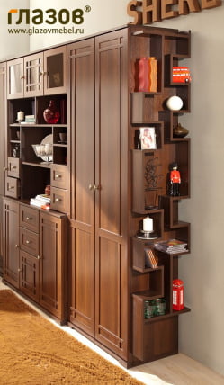 Стеллаж Twist Орех Шоколадный_0