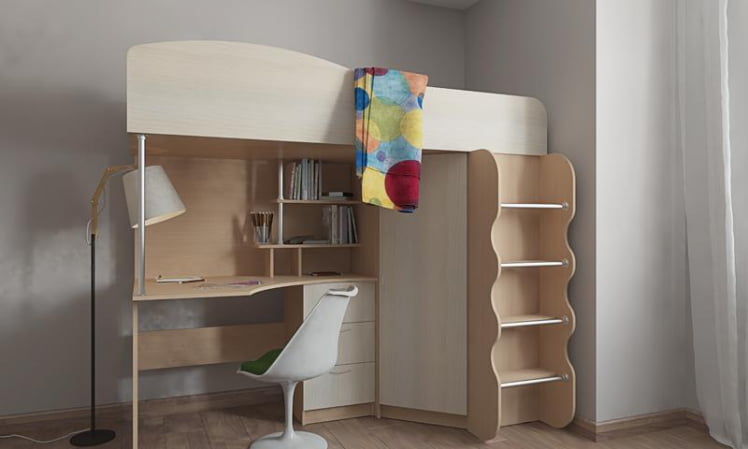 Детская Д2 Дуб выбеленный Бук_0