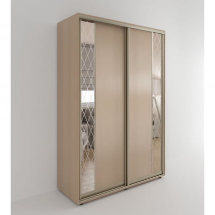 Шкаф-купе 2-х дверный Акцент-Вера ДР 1400х600 Дуб молочный_0