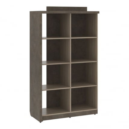 Стеллаж комбинированный на 4 секции правый WOOD&STONE СФ-534102 Бетон Чикаго темный Дрифтвуд_0