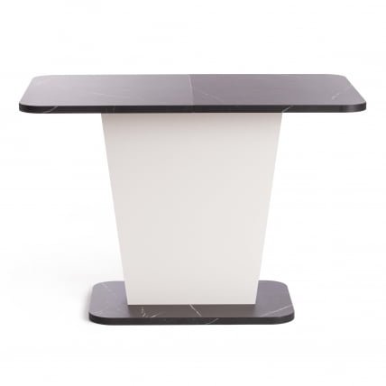 Стол обеденный GENT ЛДСП, 110-145x68,6x75,5 см, Мрамор Блэк Роял/Белый_2