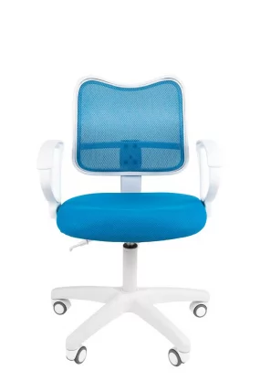 Компьютерное кресло Chairman 450 LT Белый пластик Голубой_1