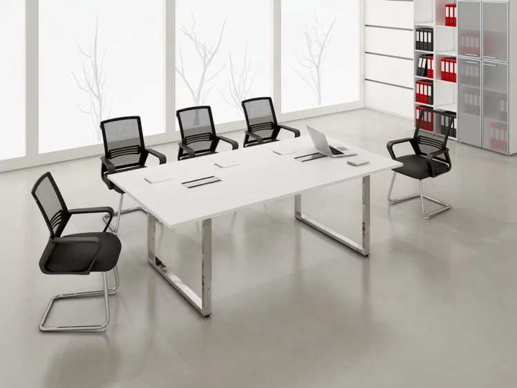 Стол рабочий, прямолинейный GLOSS LINE НСР-О.005.1 Белый Премиум_1