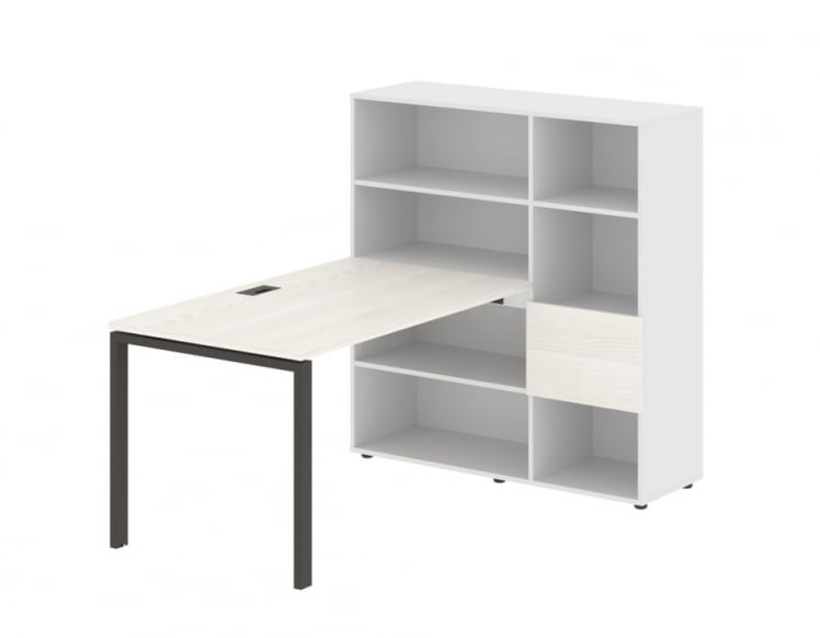 Рабочая станция EDIS EURST 1213 Ясень Траун Мокко Белый_0