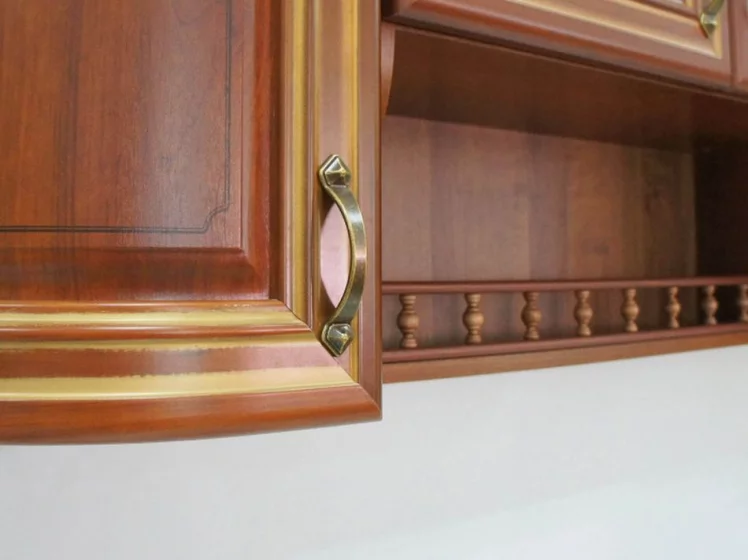 Шкаф кухонный окончание 350 радиусный с карнизом Кантри ЛД 235.324.000 Ноче Таволато_2